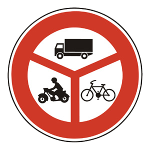 Značka - B18: Zákaz vjazdu vyznačených vozidiel (B18)