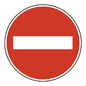 Značka - B2: Zákaz vjazdu všetkých vozidiel (B2)
