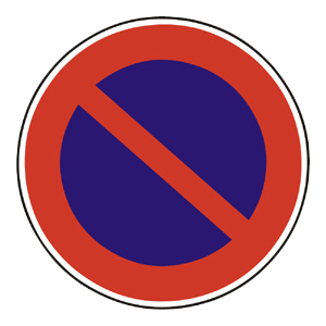 Značka - B33: Zákaz státia (B33)