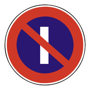 Značka - B35: Zákaz státia v nepárnych dňoch (B35)