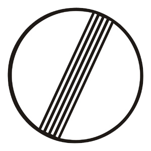 Značka - B39: Koniec viacerých zákazov (B39)